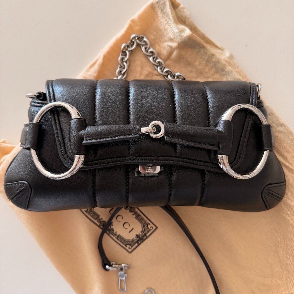 Horsebit clutch GG Small Black Brand New